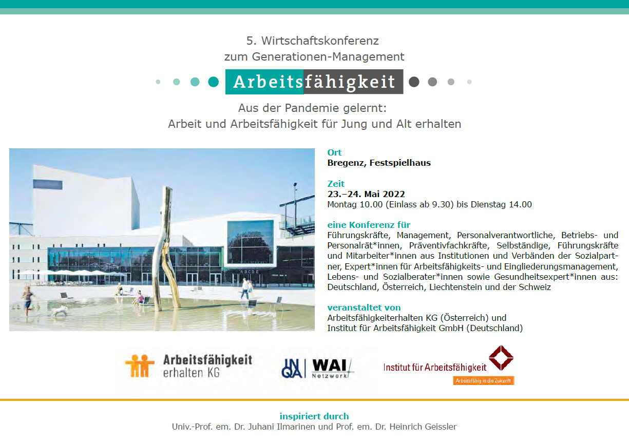 Titelblatt des Konferenzfolders mit einem Photo des Festspielhauses Bregenz